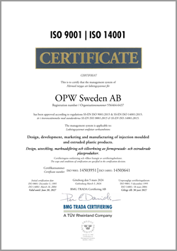 OPW Sweden AB Certifikat ISO-9001 & 14001