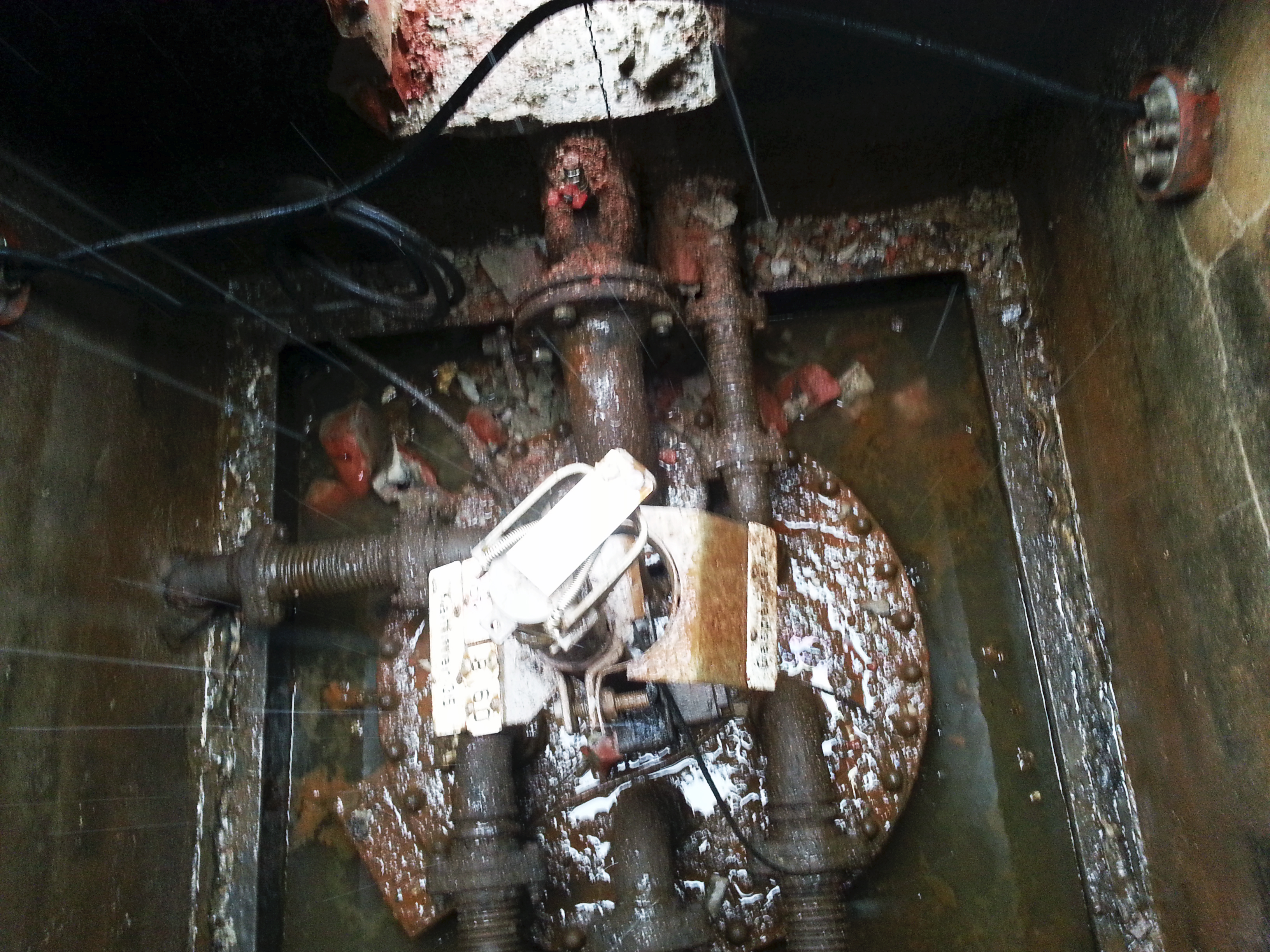 Previously installed steel piping had become damaged over time and started to rust