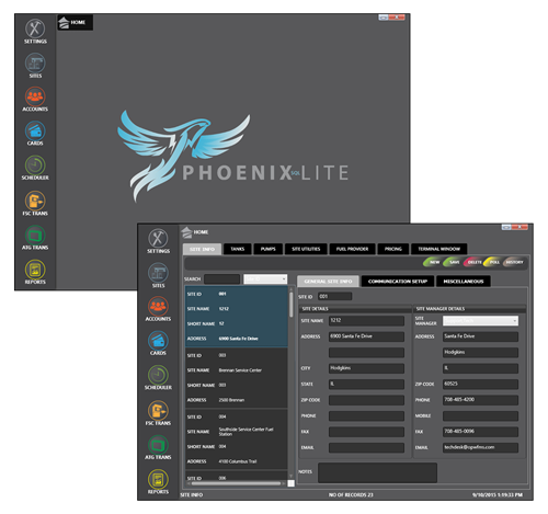 Phoenix SQL Lite™ Fuel Management Software